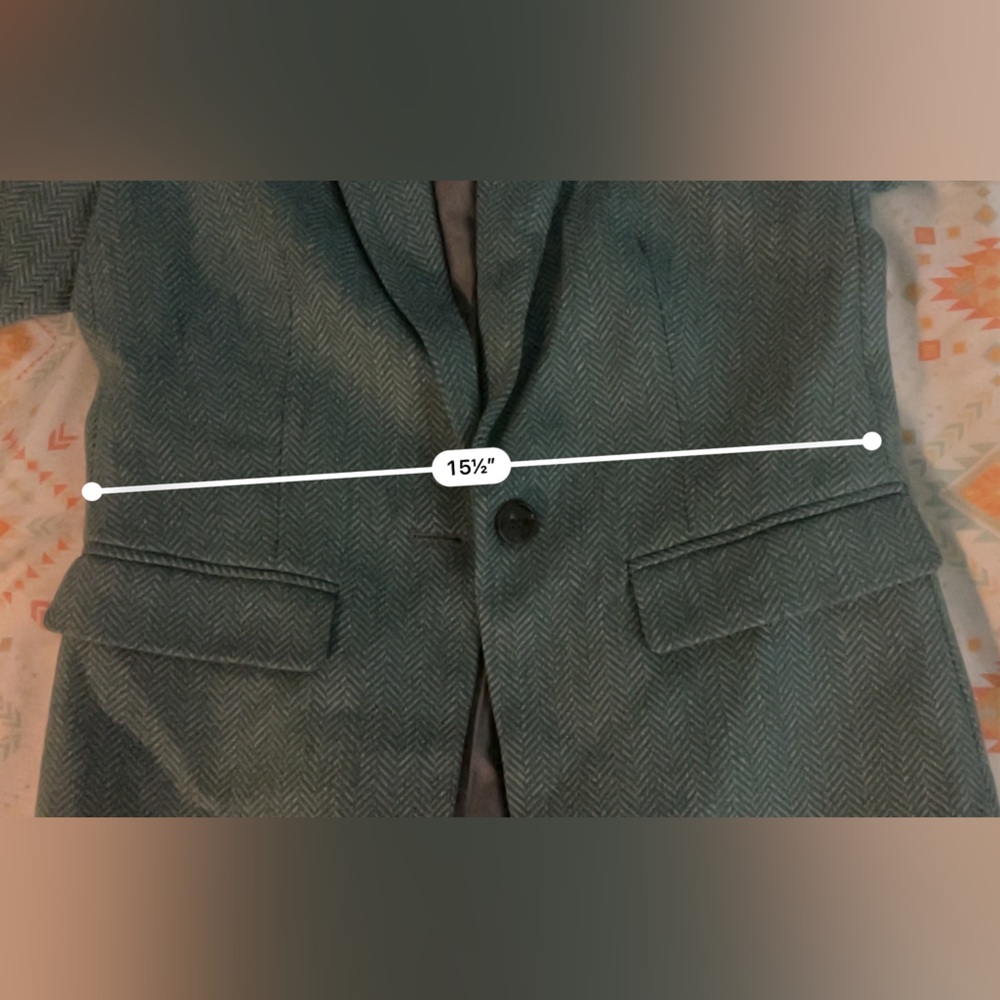 COPY - Loft Teal Chevron blazer Size 2 NWT - Picture 6 of 7